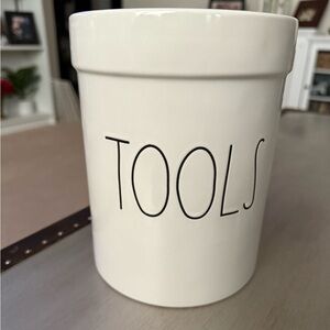 Rae Dunn White Ceramic utensils holder